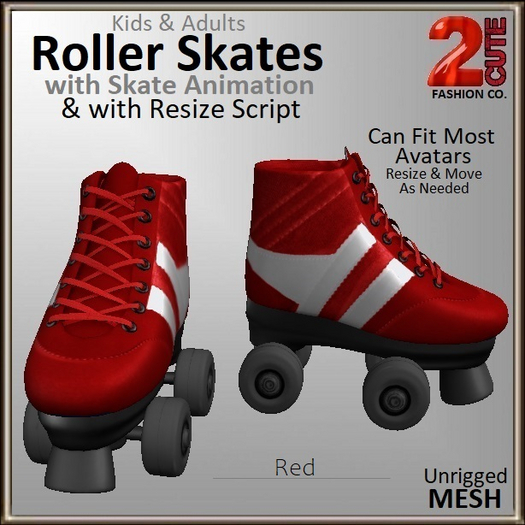 Second Life Marketplace Roller Skates [2cute] Red